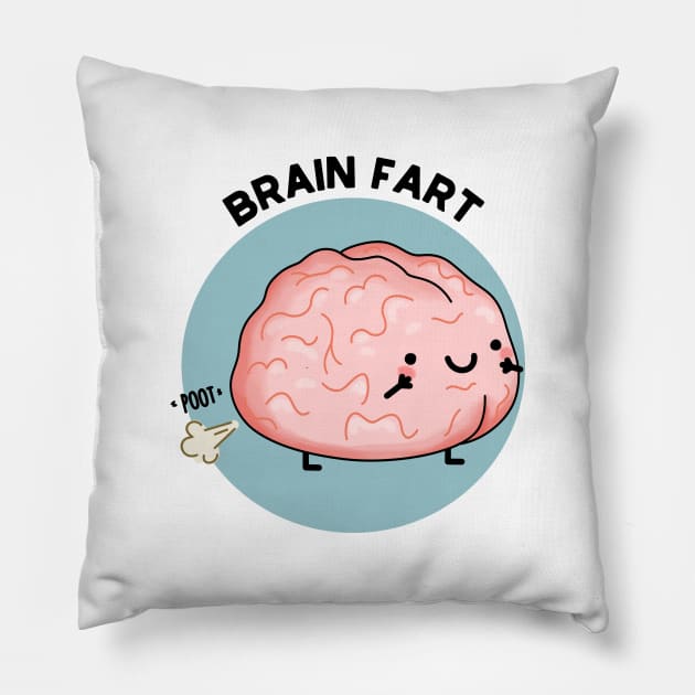 Brain Fart Funny Anatomy Pun Pillow by punnybone