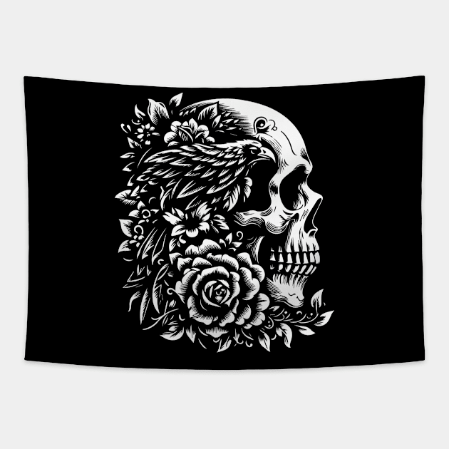 skull paradise lost Tapestry by lkn