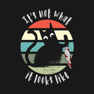 It's not what it looks like, Cat with knife T-Shirt