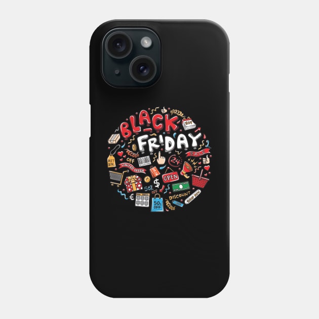 black Friday theme Phone Case by Mako Design 