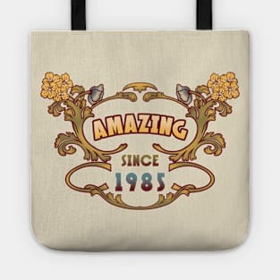 AMAZING SINCE 1985 art nouveau vintage retro 80s Tote