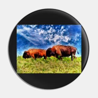 Bison On The Plains Pin