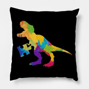 Autism Colourful Dinosaur Pillow