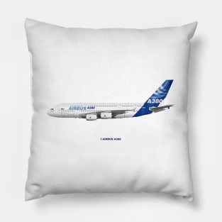 Illustration of Airbus A380 In House 2010 Pillow