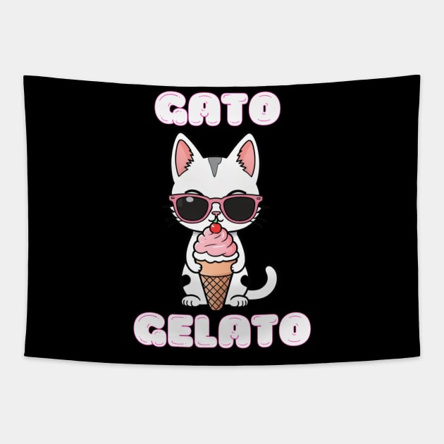 GATO GELATO Tapestry by Craftycarlcreations