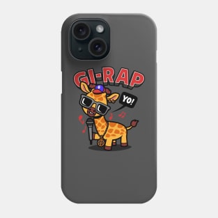 Funny Cute Kawaii Animal Giraffe Rapping Funny Hiphop Meme Phone Case