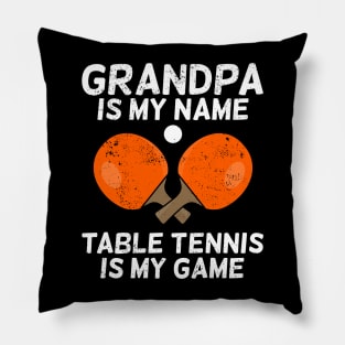 Table Tennis Grandpa Grandfather Gift Pillow