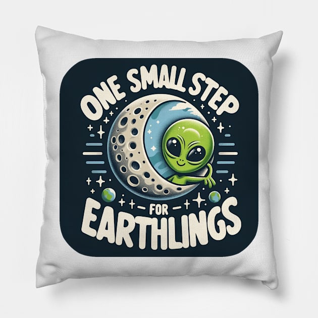 One Small Step for Earthlings Pillow by Doming_Designs