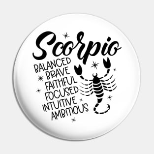 Scorpio Zodiac Sign Positive Personality Traits Pin