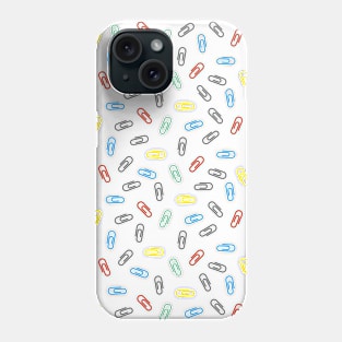 Paper clips composition Phone Case