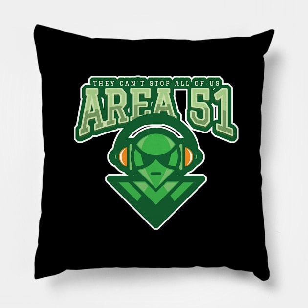 Area 51, they can't stop all of us Pillow by Patricke116