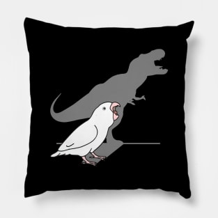 T-rex shadow - white parrotlet Pillow