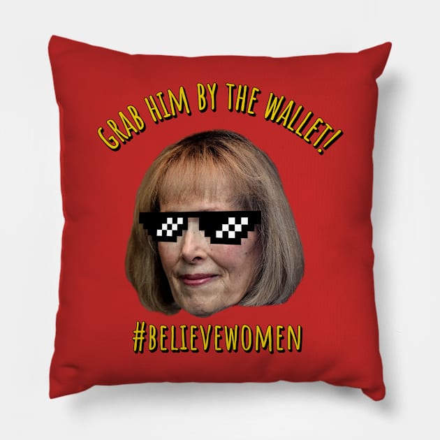 E. Jean Carroll Pillow by valentinahramov