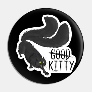 G̶o̶o̶d̶ Kitty Die-cut Long Hair Yellow Green Pin