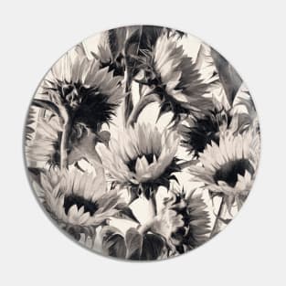 Sunflowers in Soft Sepia Pin