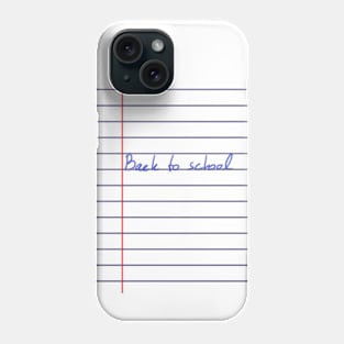 Back to school Notebook Phone Case