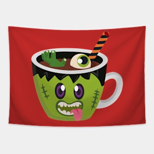 Haloloween Mug Scary T-shirt Tapestry