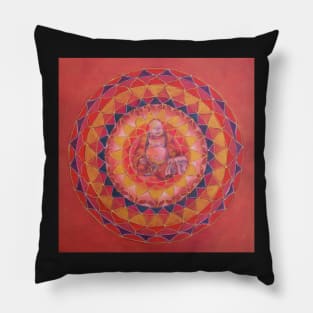 Abundance Buddha free-hand mandala Pillow