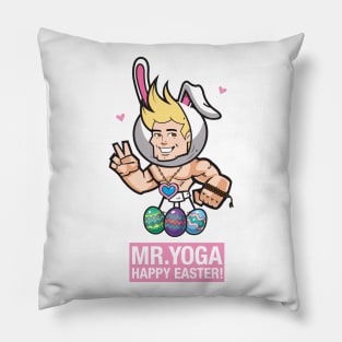 Mr. Yoga - Happy Easter! Pillow