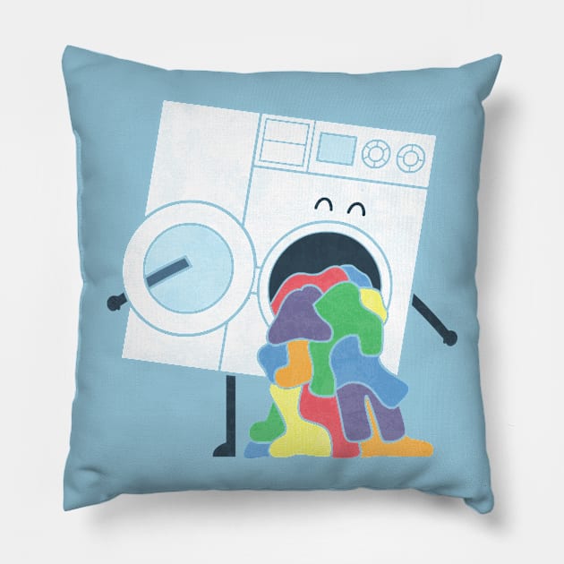 Laundry Day Pillow by HandsOffMyDinosaur