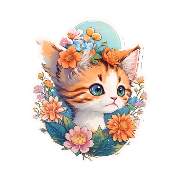 Orange Cat Kitty Kitten Neko by lisasgallery