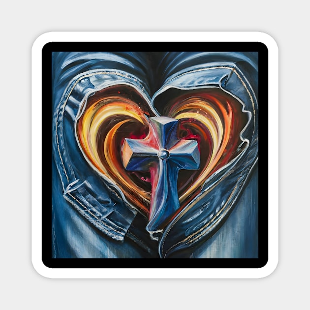 Denim Love 6 Magnet by MiracleROLart