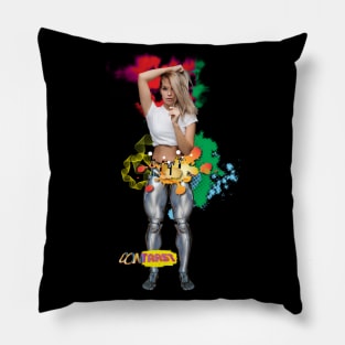 Contrast Cyborg Female Pillow