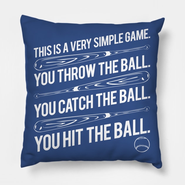 Baseball is a Simple Game Pillow by PopCultureShirts