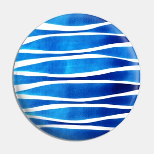 Blue Brushstrokes Pin