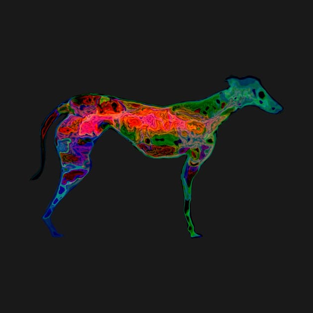 psychedelic greyhound by candimoonart