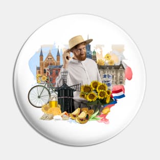 Dutch Collage Concept Pin