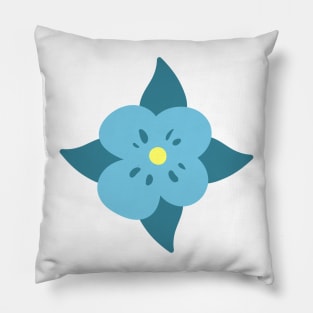 Blue flowers and stripes Pillow