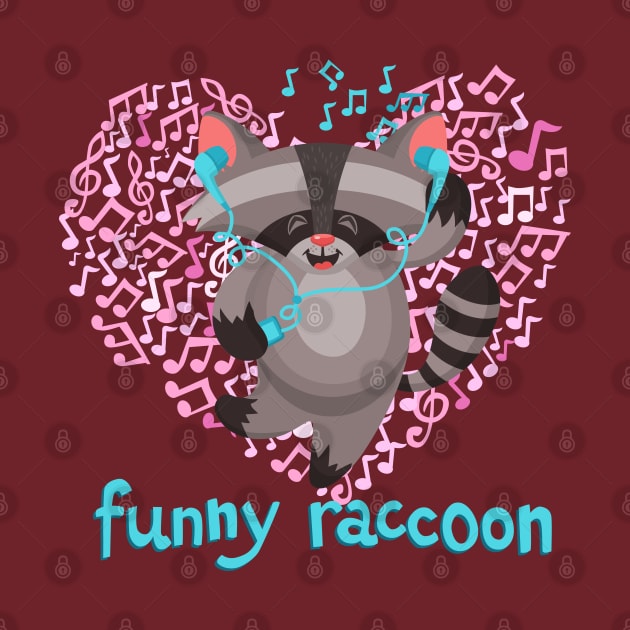 Funny Raccoon by Mako Design 