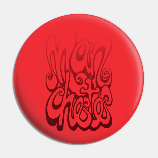 Manchester lettering - cherry tomato red Pin by BigNoseArt