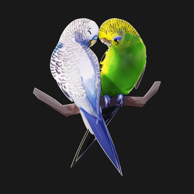 Lovebirds by Ink_Raven_Graphics