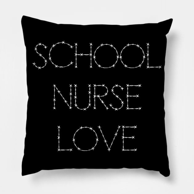 school nurse love Pillow by Dog and cat lover