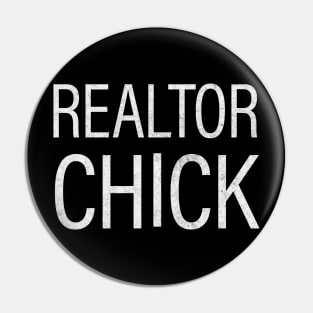 Realtor Chick / Retro Style Real Estate Typography Design Pin