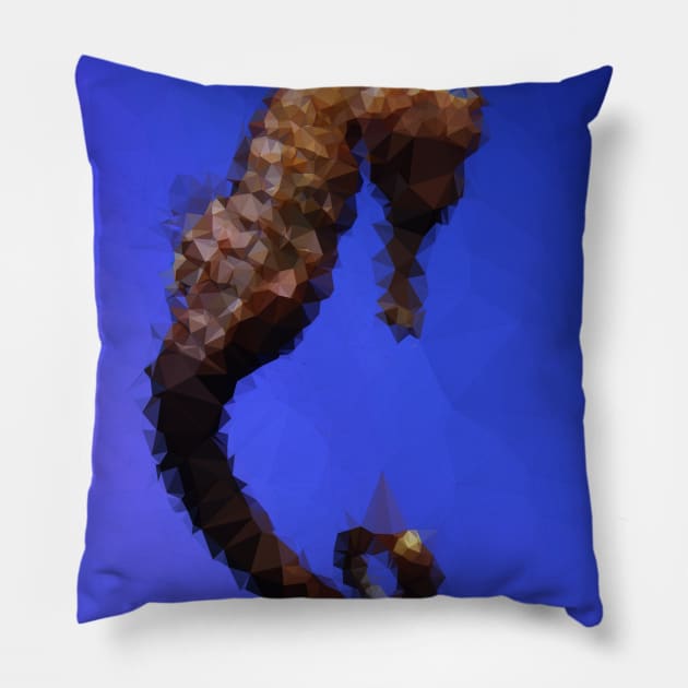 Low Poly Seahorse Pillow by TRIME