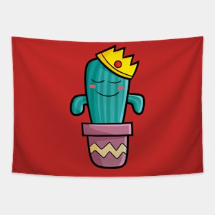 Cute Cactus King Tapestry