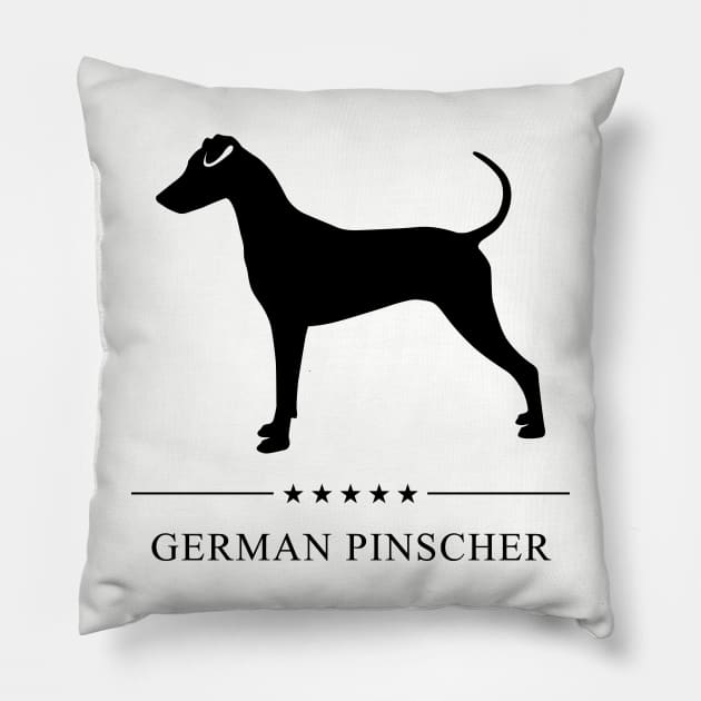 German Pinscher Black Silhouette Pillow by millersye