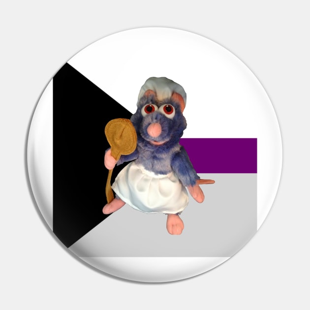 Ratatouille Demisexual Rights Pin by casserolestan
