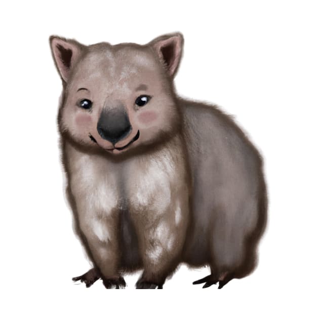 Cute Wombat Drawing by Play Zoo