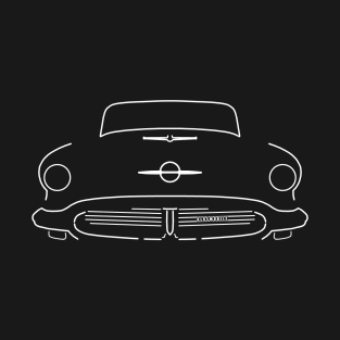 Oldsmobile Starfire 1956 American classic car outline graphic (white) T-Shirt