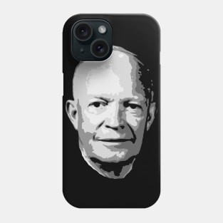 Dwight D. Eisenhower Black and White Phone Case