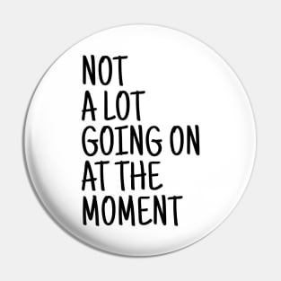 Not A Lot Going On At The Moment - Funny Sayings Pin