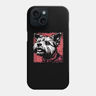 Retro Art Cairn Terrier Dog Lover Phone Case