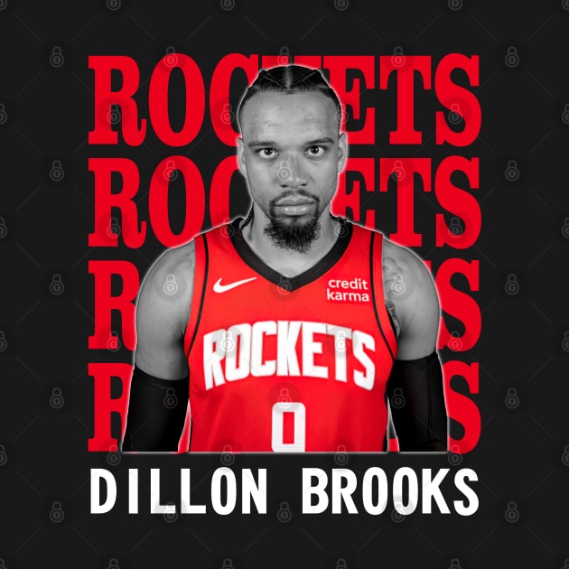 Houston Rockets Dillon Brooks 9 by Thejockandnerd