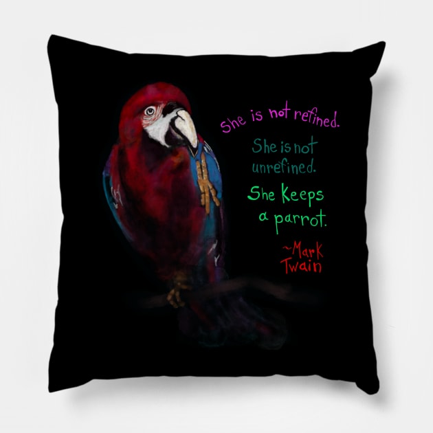 A parrot lady Pillow by mybadtvhabit