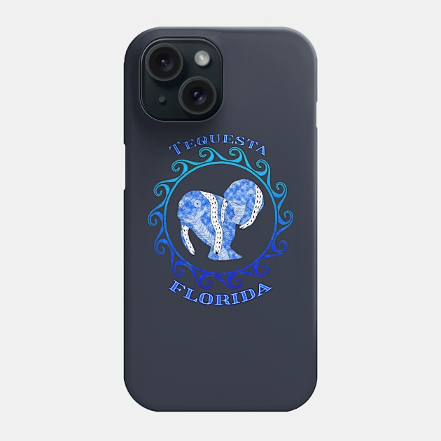 Tequesta Florida Vacation Tribal Manatees Phone Case by macdonaldcreativestudios