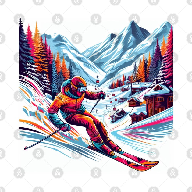 alpine skiing by Pandans